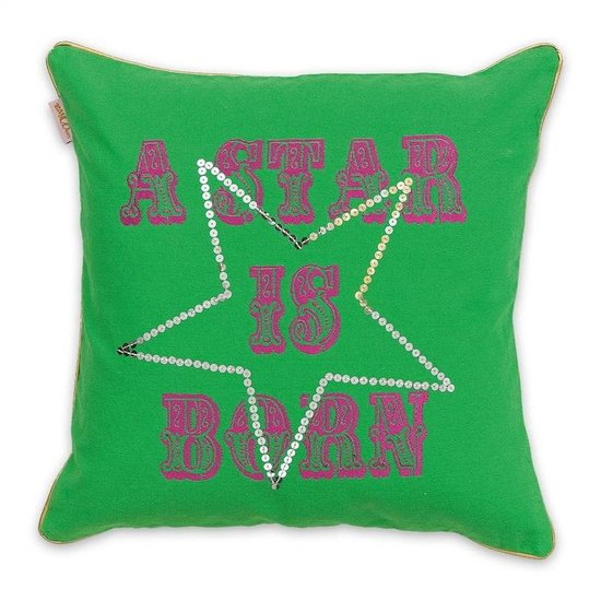 Little Diva Star Cushion Green